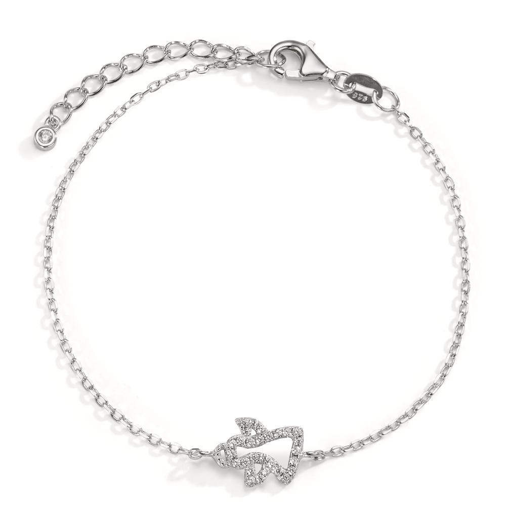 Armband Silber Zirkonia rhodiniert Engel 16-20 cm verstellbar-598599