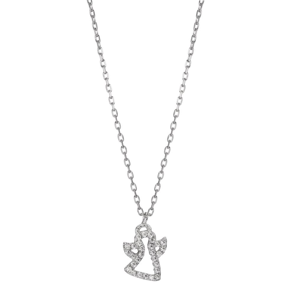 Collier Silber Zirkonia rhodiniert Engel 42-45 cm verstellbar-598620