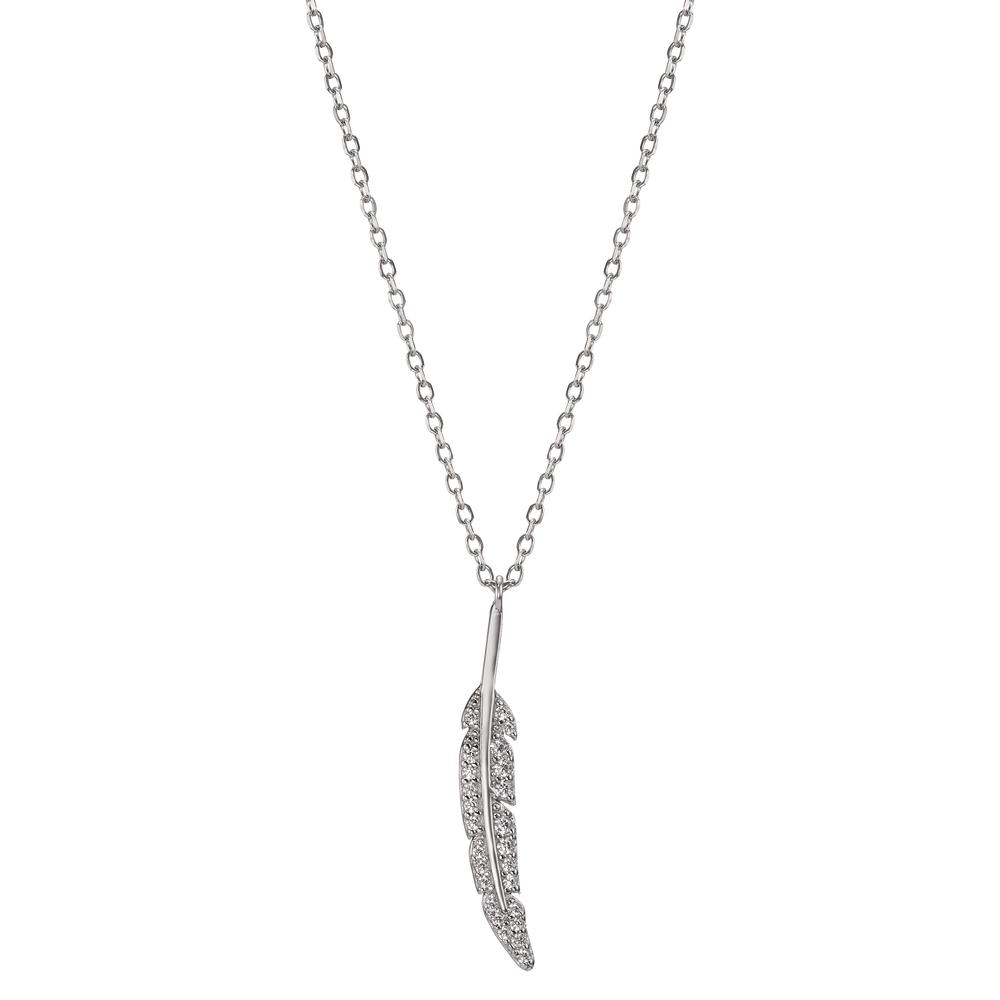 Collier Silber Zirkonia rhodiniert Feder 42-45 cm verstellbar-598676