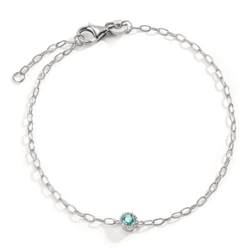 Armband Silber Zirkonia aqua rhodiniert 16-18 cm verstellbar-598833