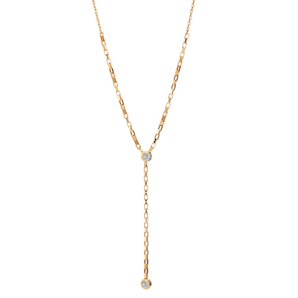 Y-Collier Bronze Zirkonia vergoldet 40-45 cm verstellbar-598843