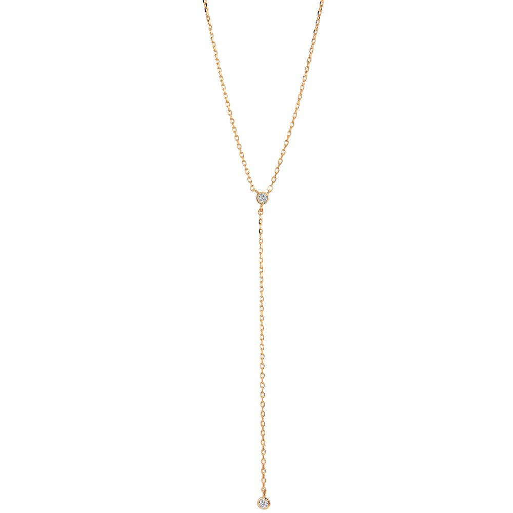 Y-Collier Bronze Zirkonia vergoldet 40-45 cm verstellbar-598846