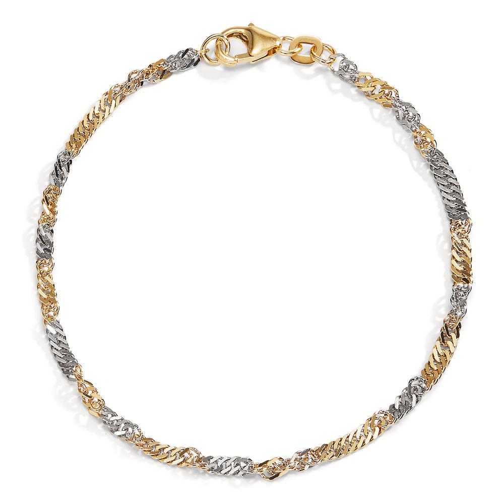Armband 585/14 K Gelbgold, 585/14 K Weissgold 17.5 cm Ø2.3 mm-599131