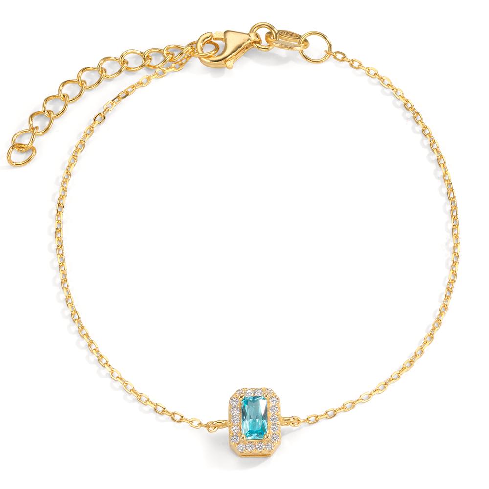 Armband Silber Zirkonia gelb vergoldet 16-19 cm verstellbar-599239