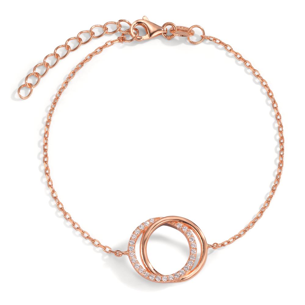 Armband Silber Zirkonia rosé vergoldet 16-19 cm verstellbar-599260