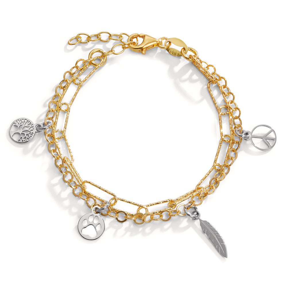 Armband Silber gelb vergoldet 17-20 cm verstellbar-599530