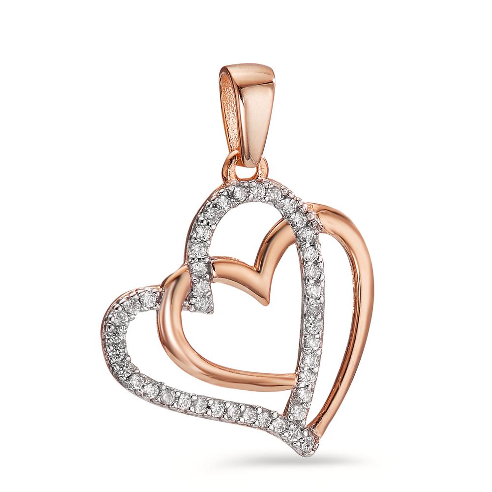 Anhänger Silber Zirkonia rosé vergoldet Herz-599702