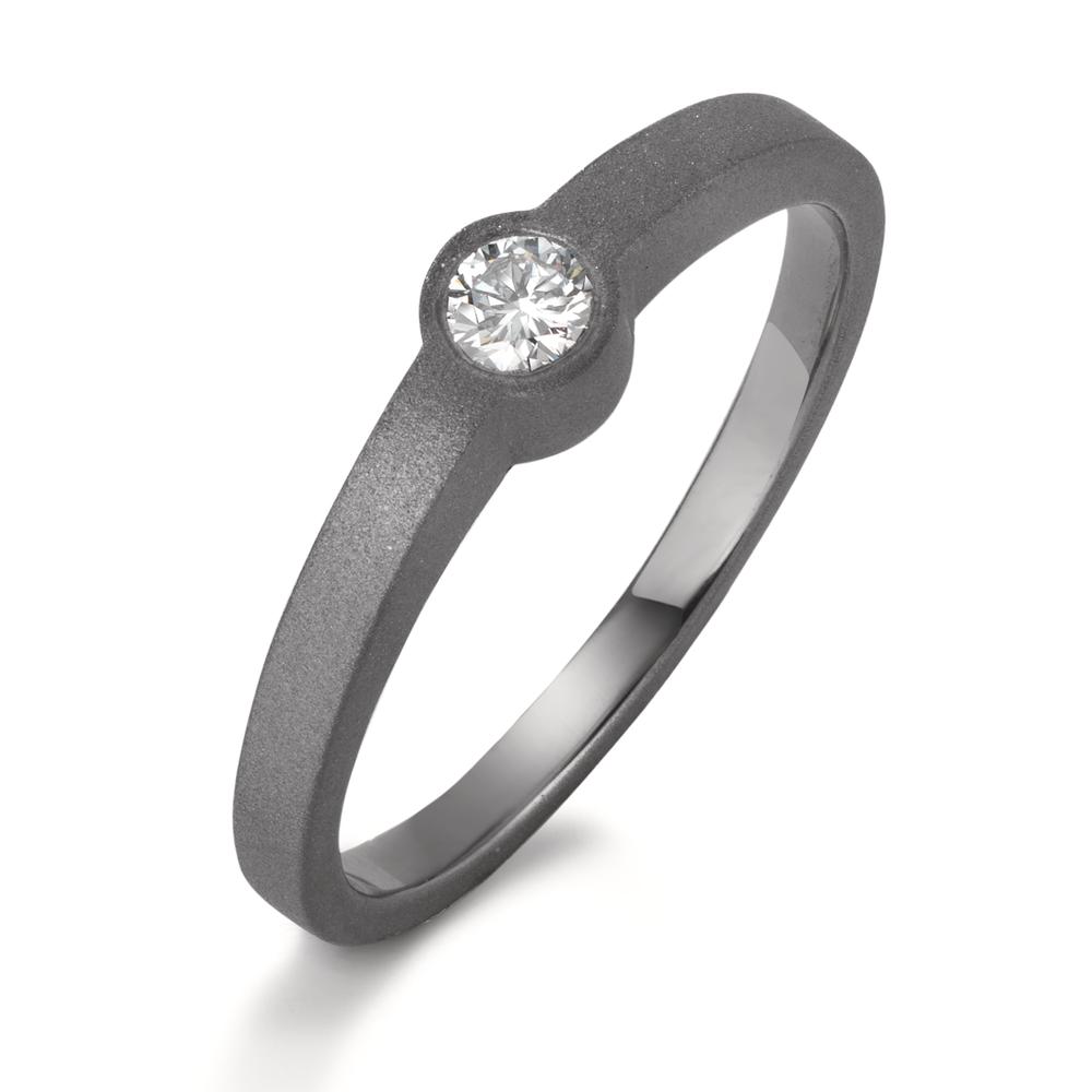 Solitär Ring Tantal Diamant 0.10 ct, w-si-599737