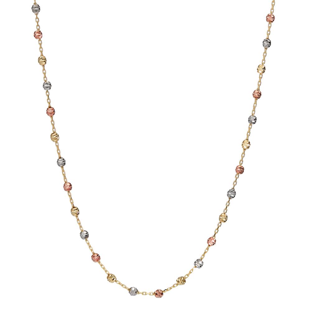 Collier 585/14 K Gelbgold, 585/14 K Weissgold, 585/14 K Rotgold tricolor 42-45 cm verstellbar-599840