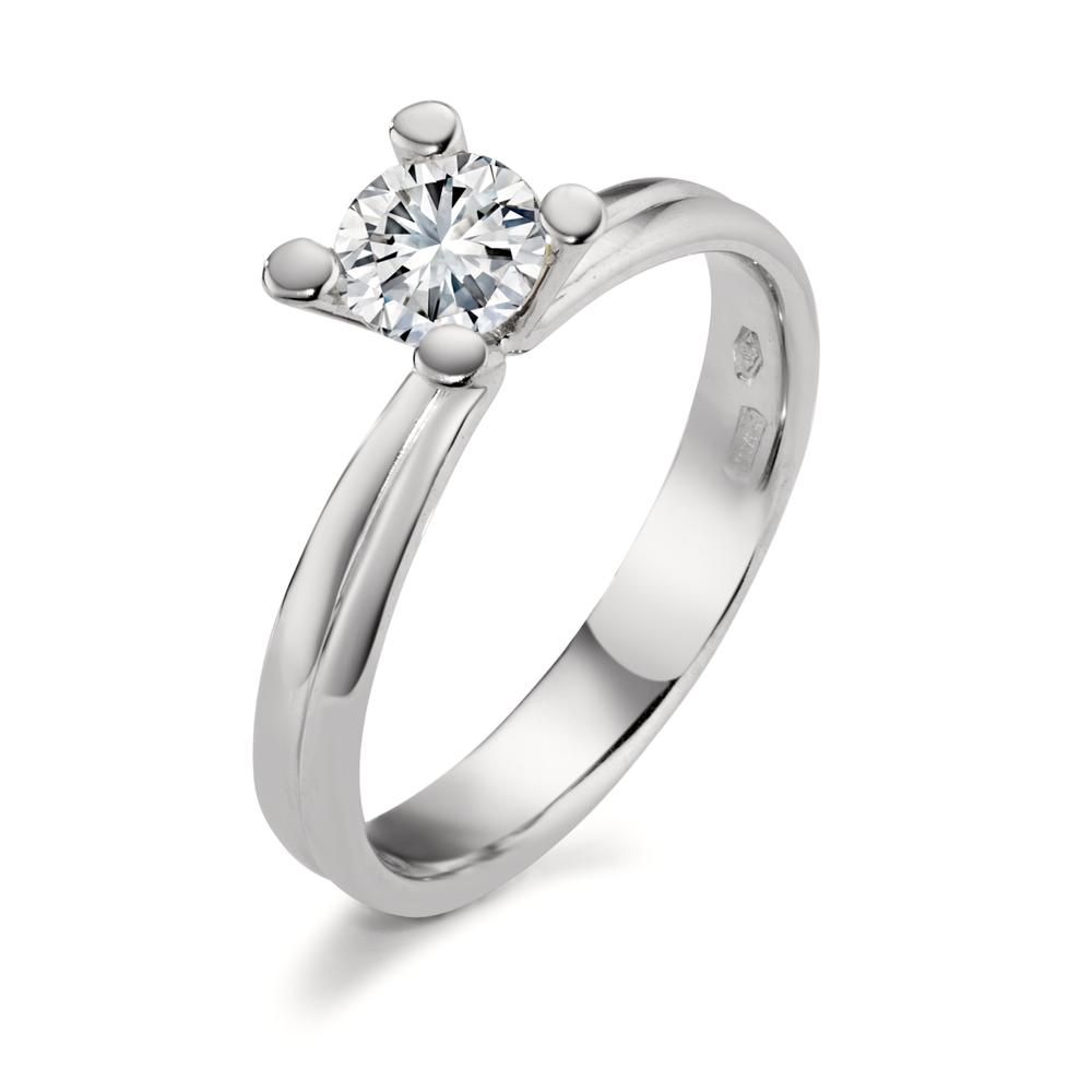 Solitär Ring 750/18 K Weissgold Moissanite 5 mm-600690