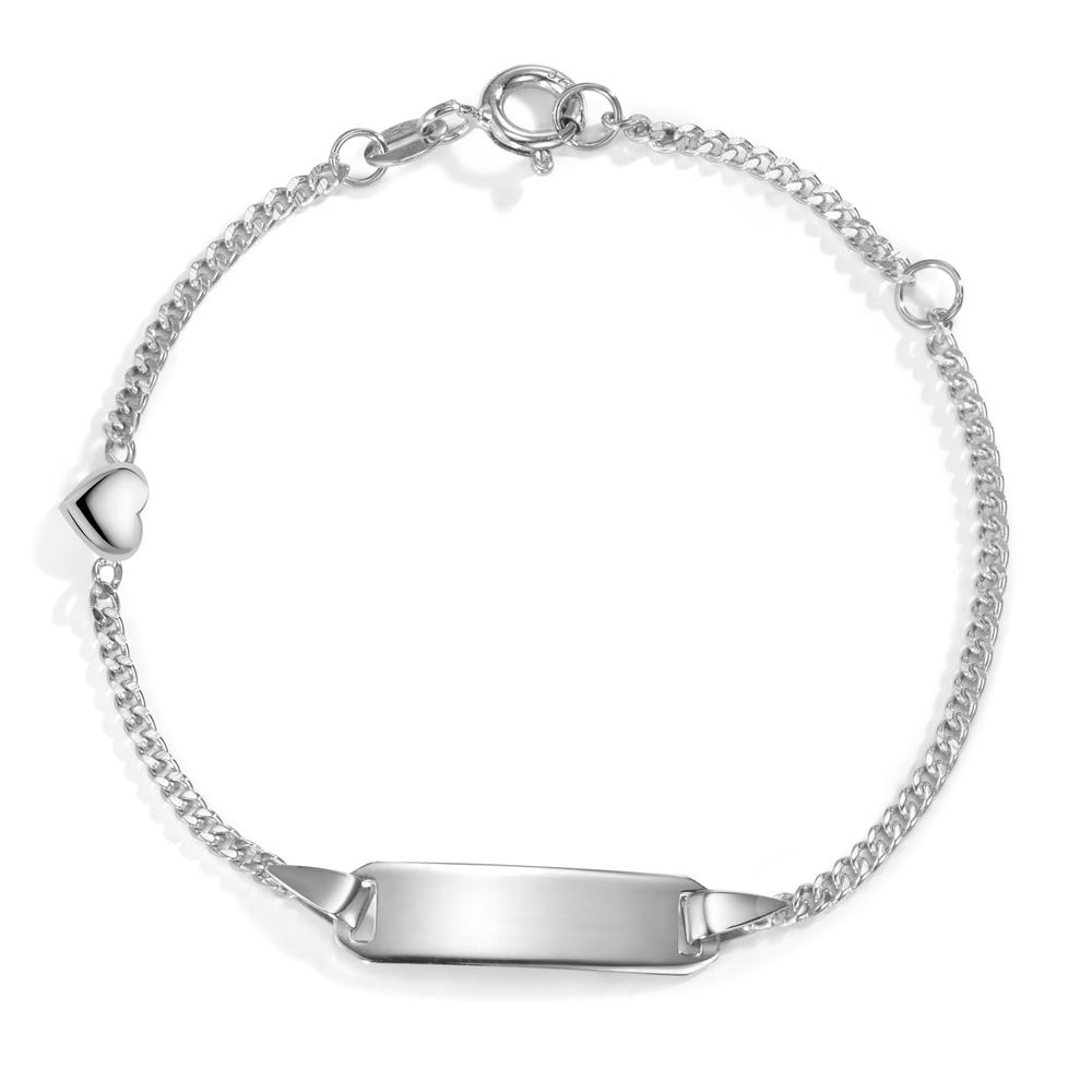 Gravurarmband 375/9 K Weissgold Herz 12-14 cm verstellbar-600774