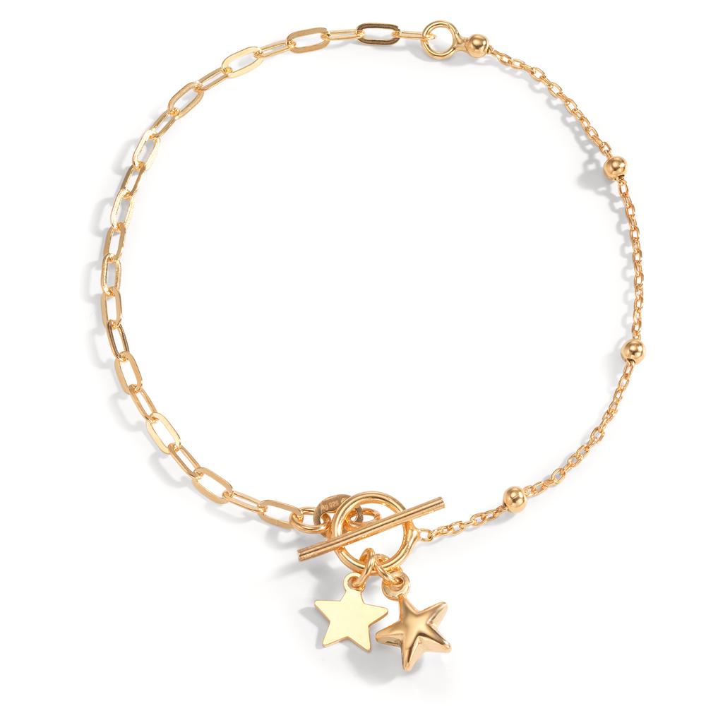 Armband Silber gelb vergoldet Stern 19 cm-601047