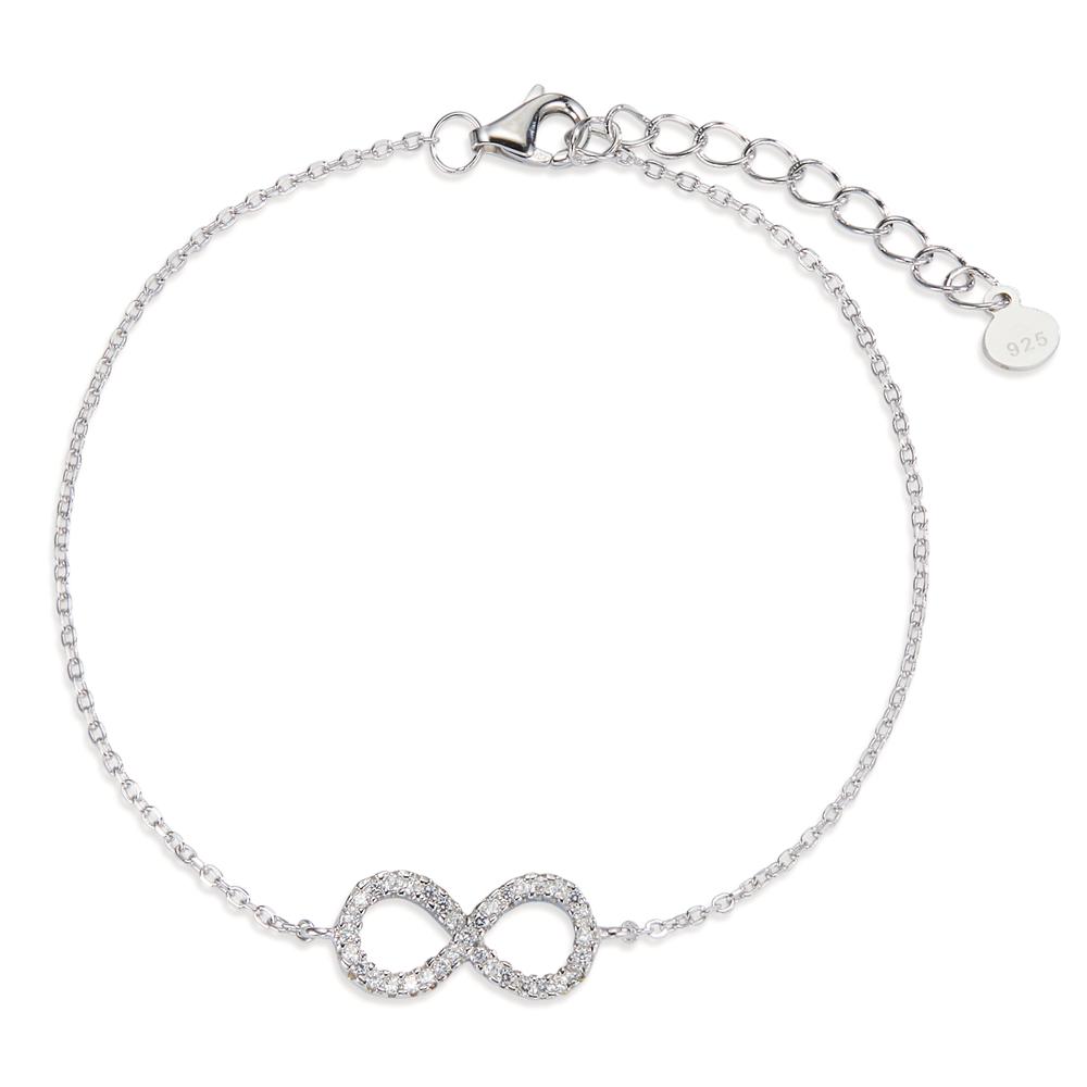 Armband Silber Zirkonia rhodiniert Infinity 17-20 cm verstellbar-601155