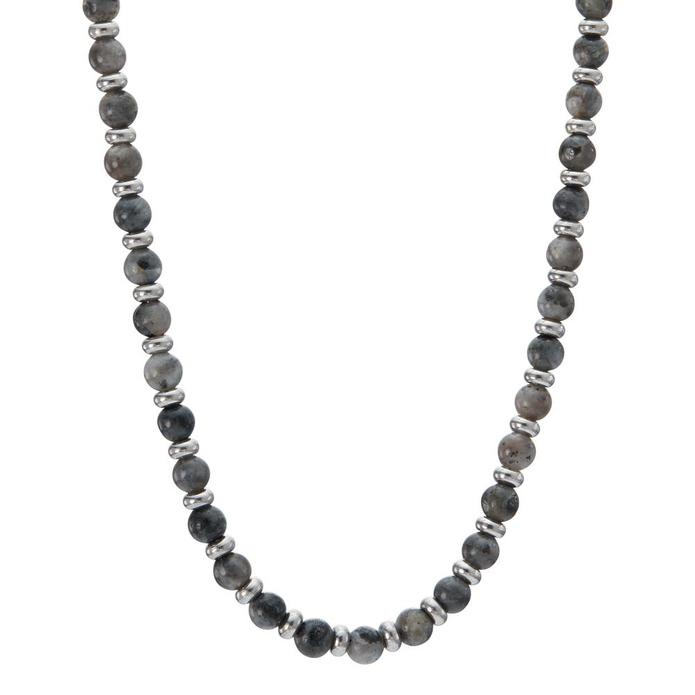 Collier Edelstahl Achat grau 50-55 cm verstellbar Ø4.7 mm-601438