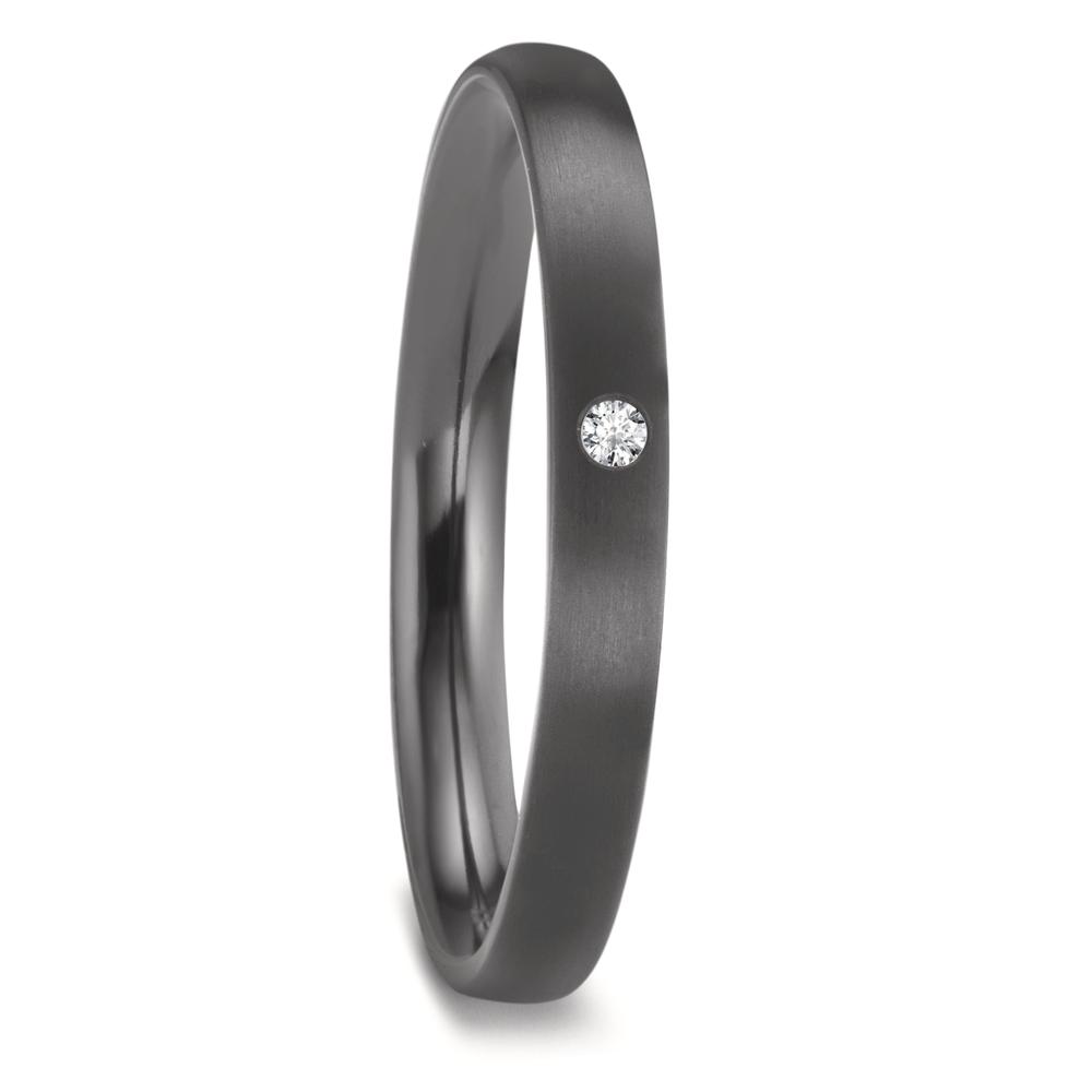 Partnerring Zirkonium Diamant 0.02 ct, w-si-601949
