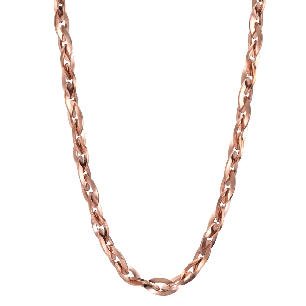 Collier Edelstahl Zirkonia rosé IP beschichtet 50-60 cm verstellbar-602009