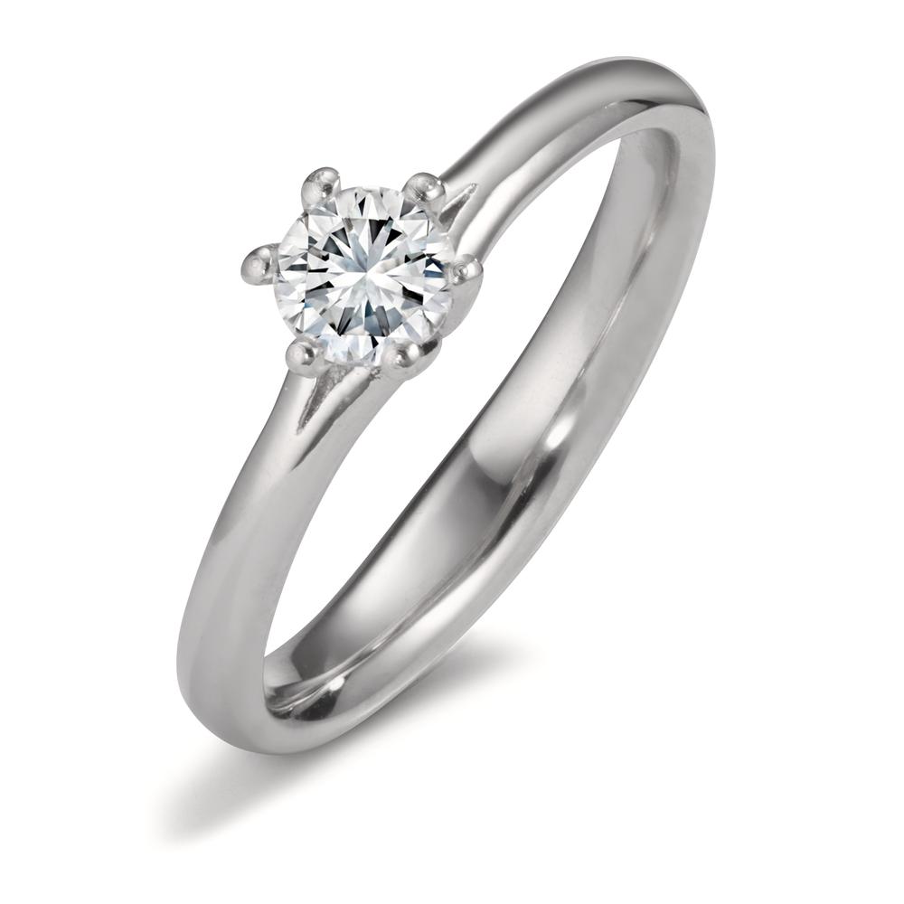 Solitär Ring 950 Platin Diamant 0.30 ct, w-si, GIA-602531