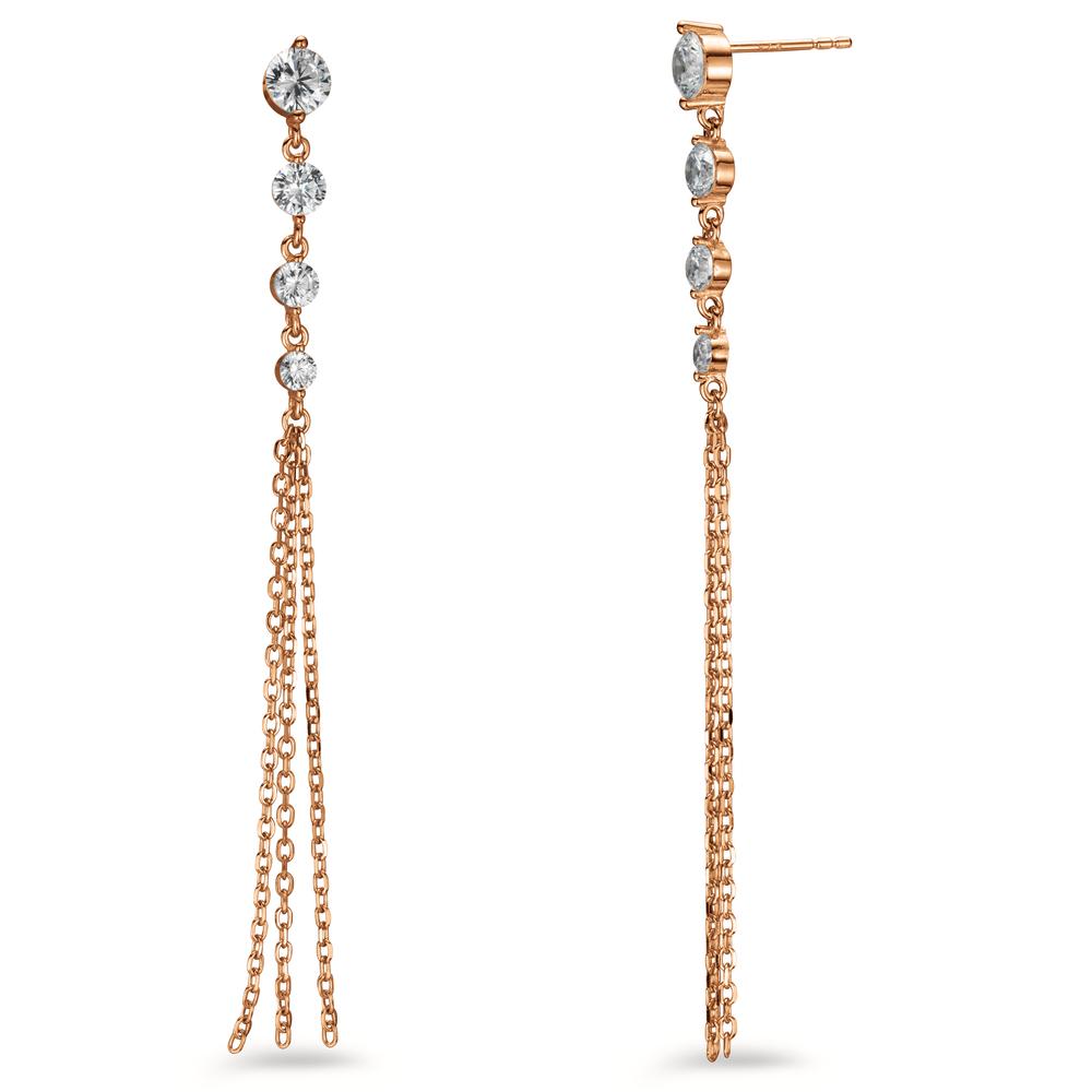 Ohrhänger Silber Zirkonia 8 Steine rosé vergoldet-602808