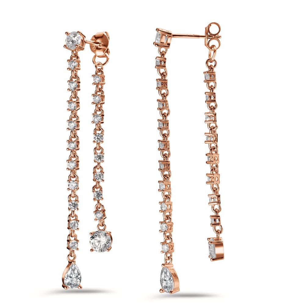 Ohrhänger Silber Zirkonia 42 Steine rosé vergoldet-602871