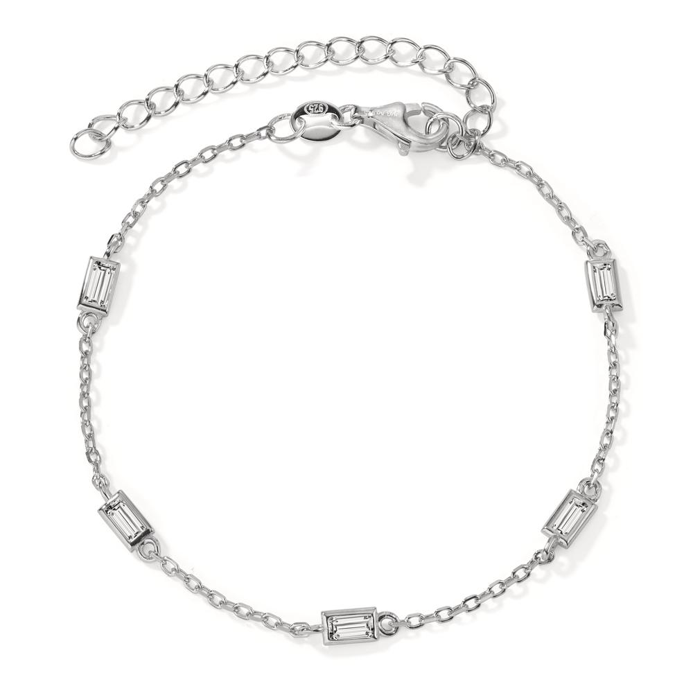 Armband Silber Zirkonia 5 Steine rhodiniert 15.5-20.5 cm verstellbar-603230