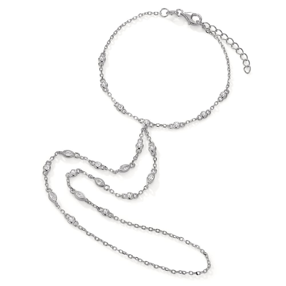Armschmuck Silber Zirkonia rhodiniert 16-19 cm verstellbar-603407