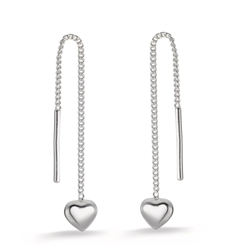 Durchziehohrhänger Silber Herz Ø5.5 mm-603783