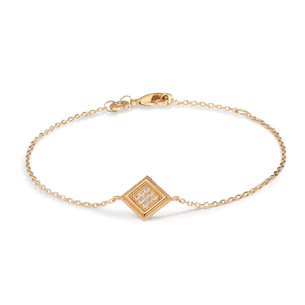 Armband Bronze Zirkonia 9 Steine vergoldet 16-18 cm verstellbar-604348