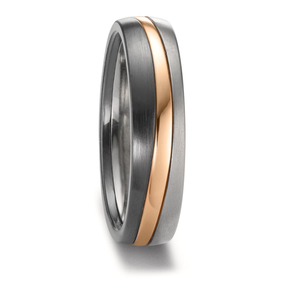 Partnerring Zirkonium, 585/14 K Rosegold, Titan-604396