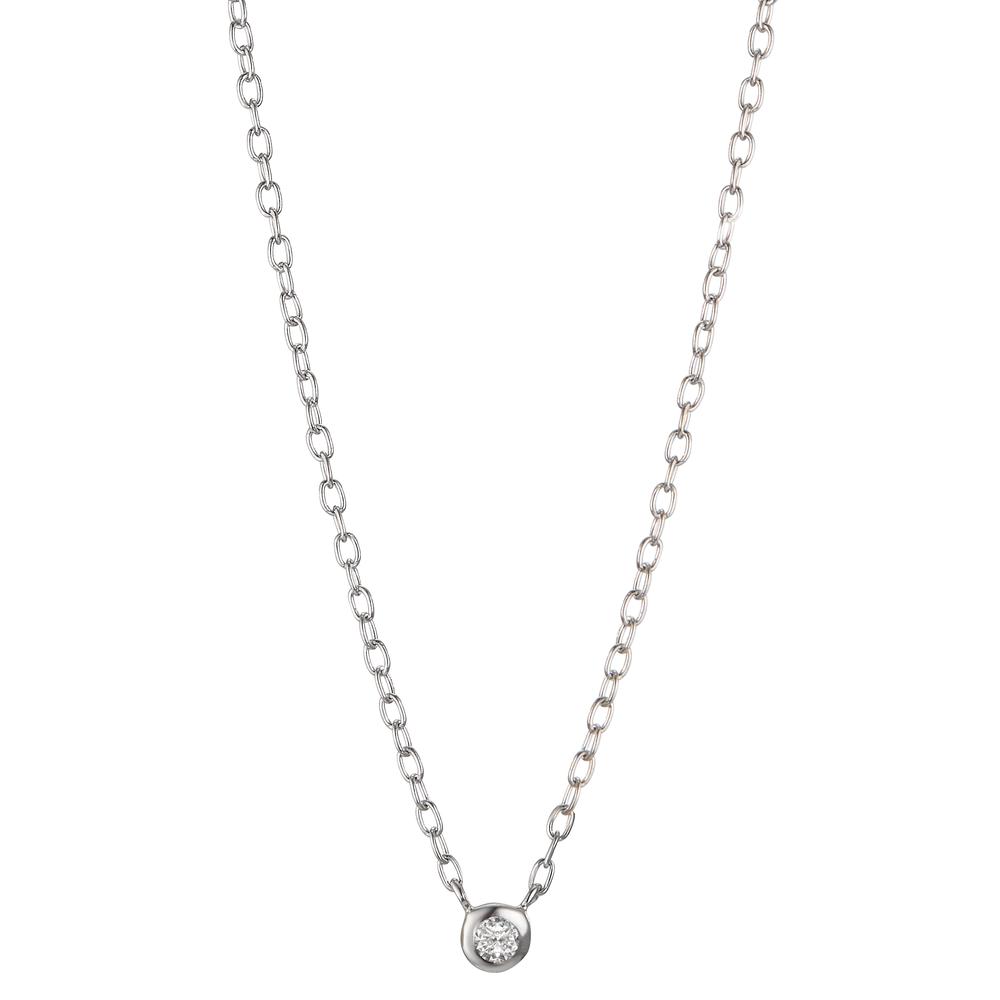 Collier Silber Zirkonia rhodiniert 40-45 cm verstellbar-605127