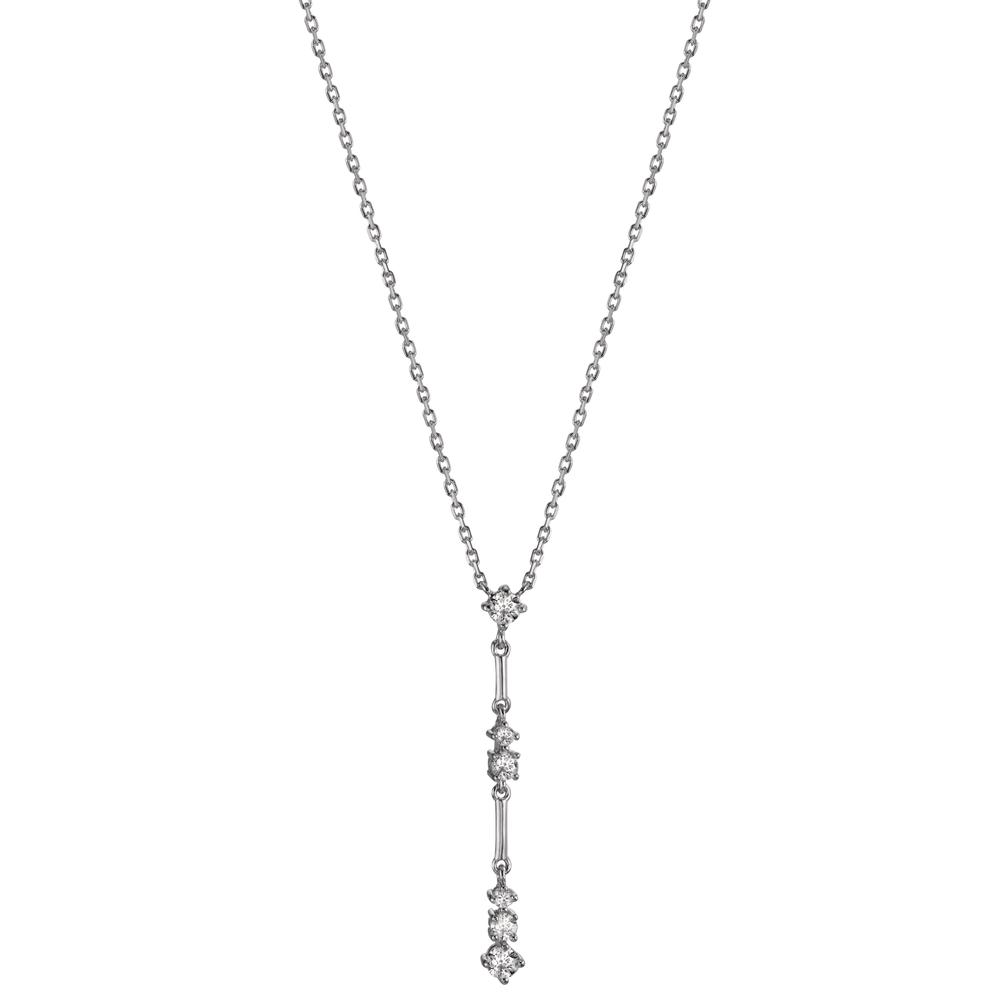 Y-Collier Silber Zirkonia rhodiniert 40-45 cm verstellbar-605134