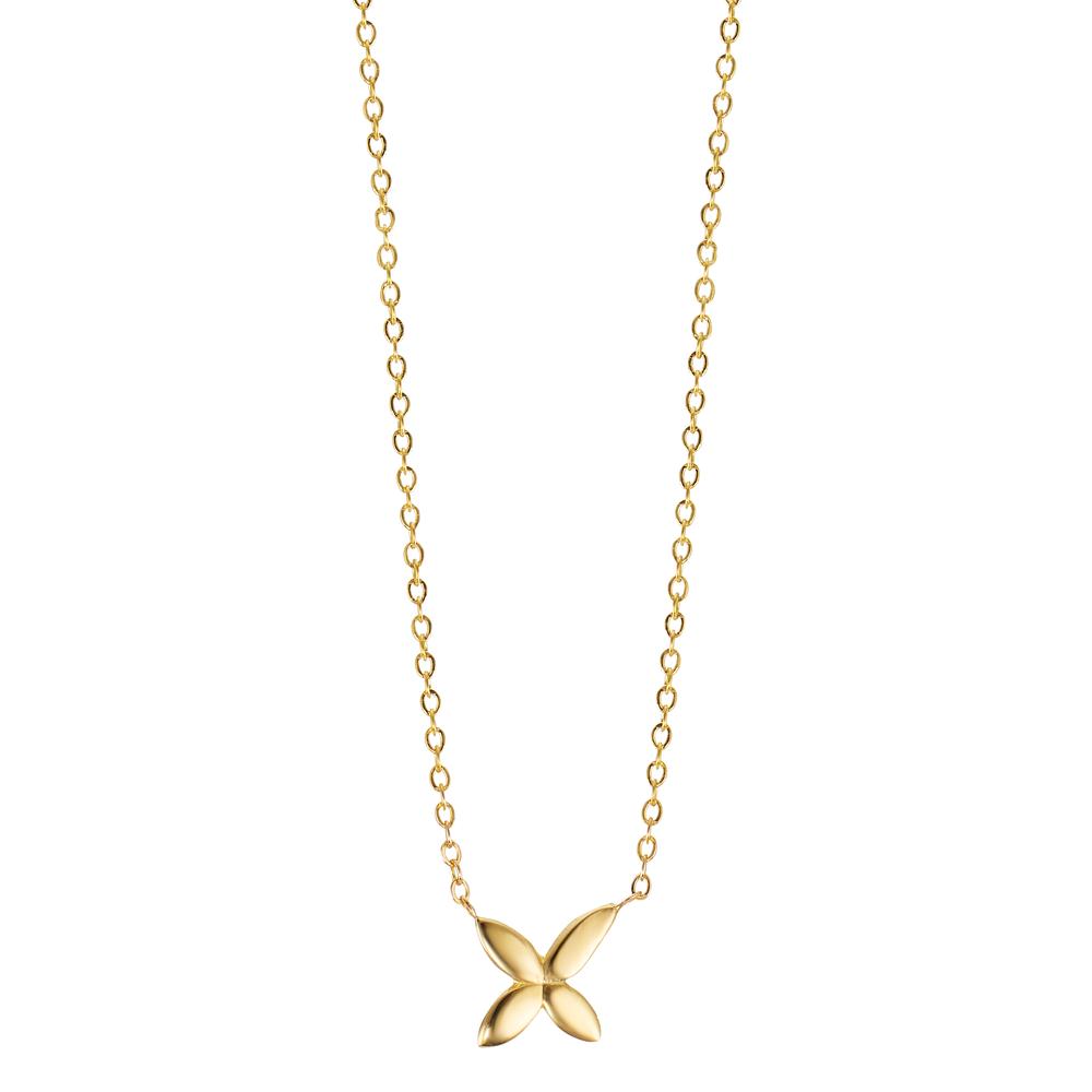 Collier 375/9 K Gelbgold Blume 42 cm-605608