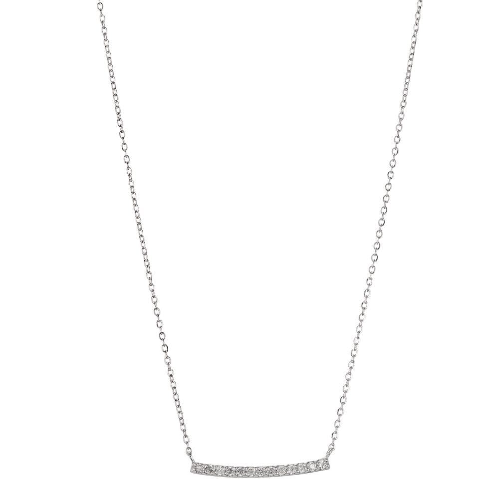 Collier 750/18 K Weissgold Diamant 0.06 ct, 13 Steine, w-si 40-42 cm verstellbar-605626