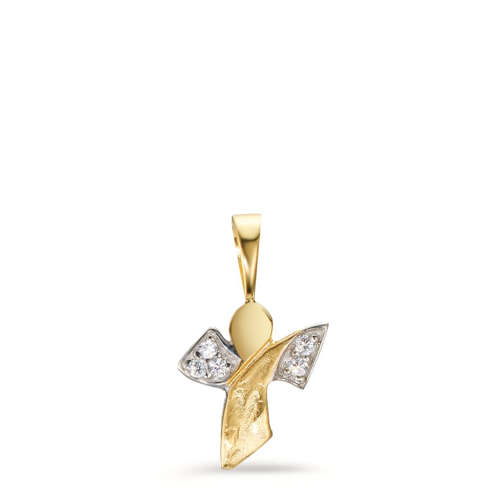 Anhänger 375/9 K Gelbgold Zirkonia Schutzengel-605738