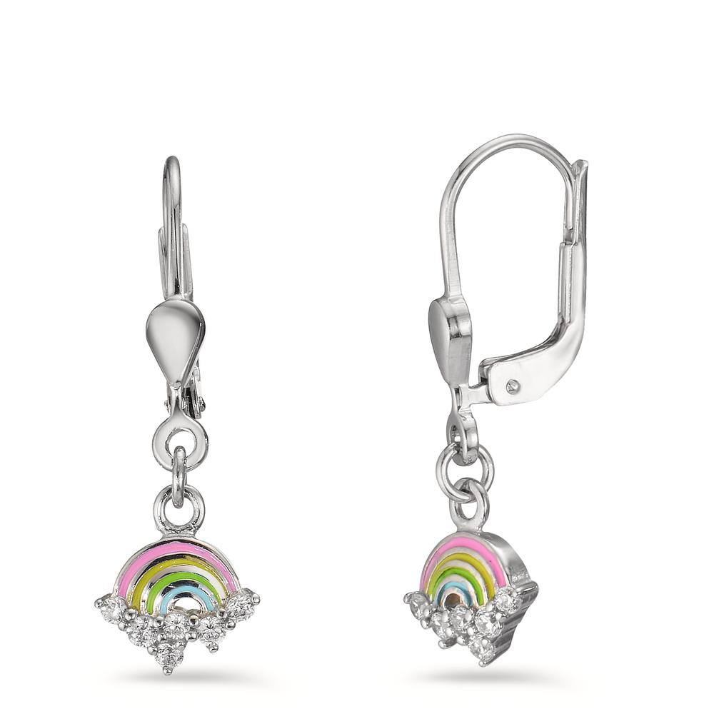 Ohrhänger Silber Zirkonia 12 Steine rhodiniert Regenbogen-605805
