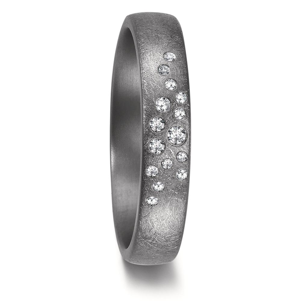 Partnerring 999 Tantal Diamant 0.105 ct, 15 Steine, w-si-606155