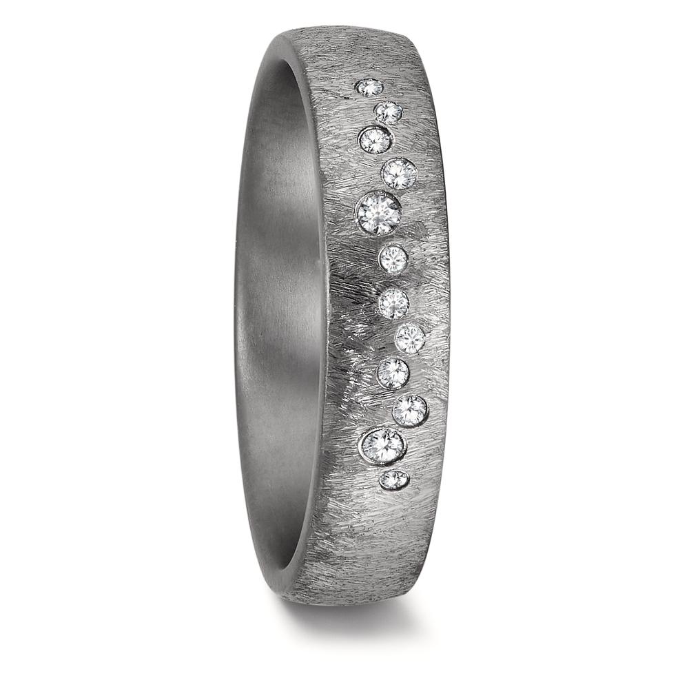 Partnerring 999 Tantal Diamant 0.104 ct, 12 Steine, w-si-606157