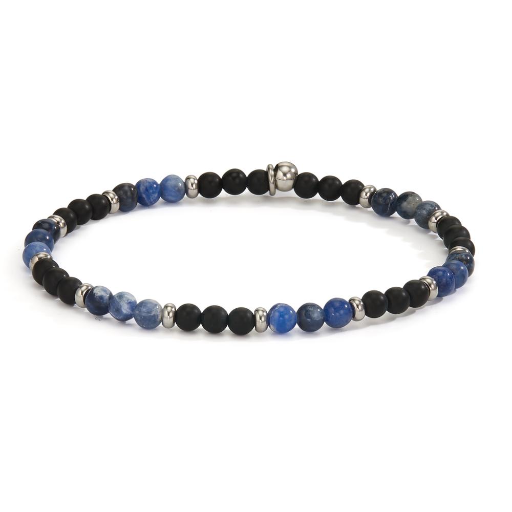 Armband Edelstahl Sodalith, Onyx 19 cm Ø4.5 mm-606310