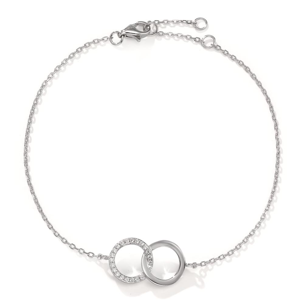Armband Silber Zirkonia rhodiniert 17-20 cm verstellbar-606458