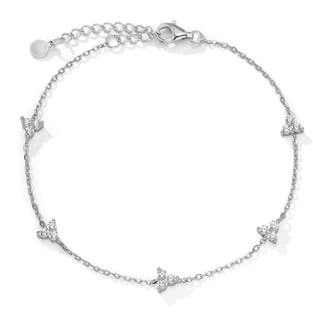 Armband Silber Zirkonia 15 Steine rhodiniert 16-19 cm verstellbar-606460