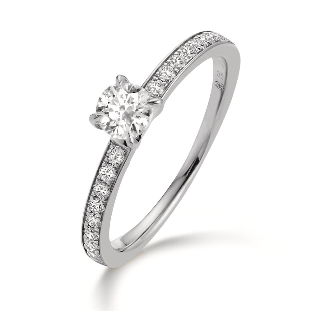Solitär Ring 950 Platin Diamant 0.50 ct, 19 Steine, w-si-606745
