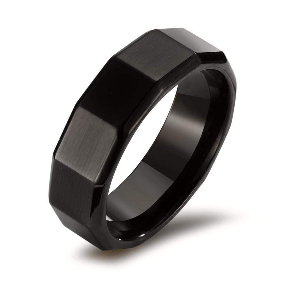 Fingerring Edelstahl schwarz IP beschichtet-606796