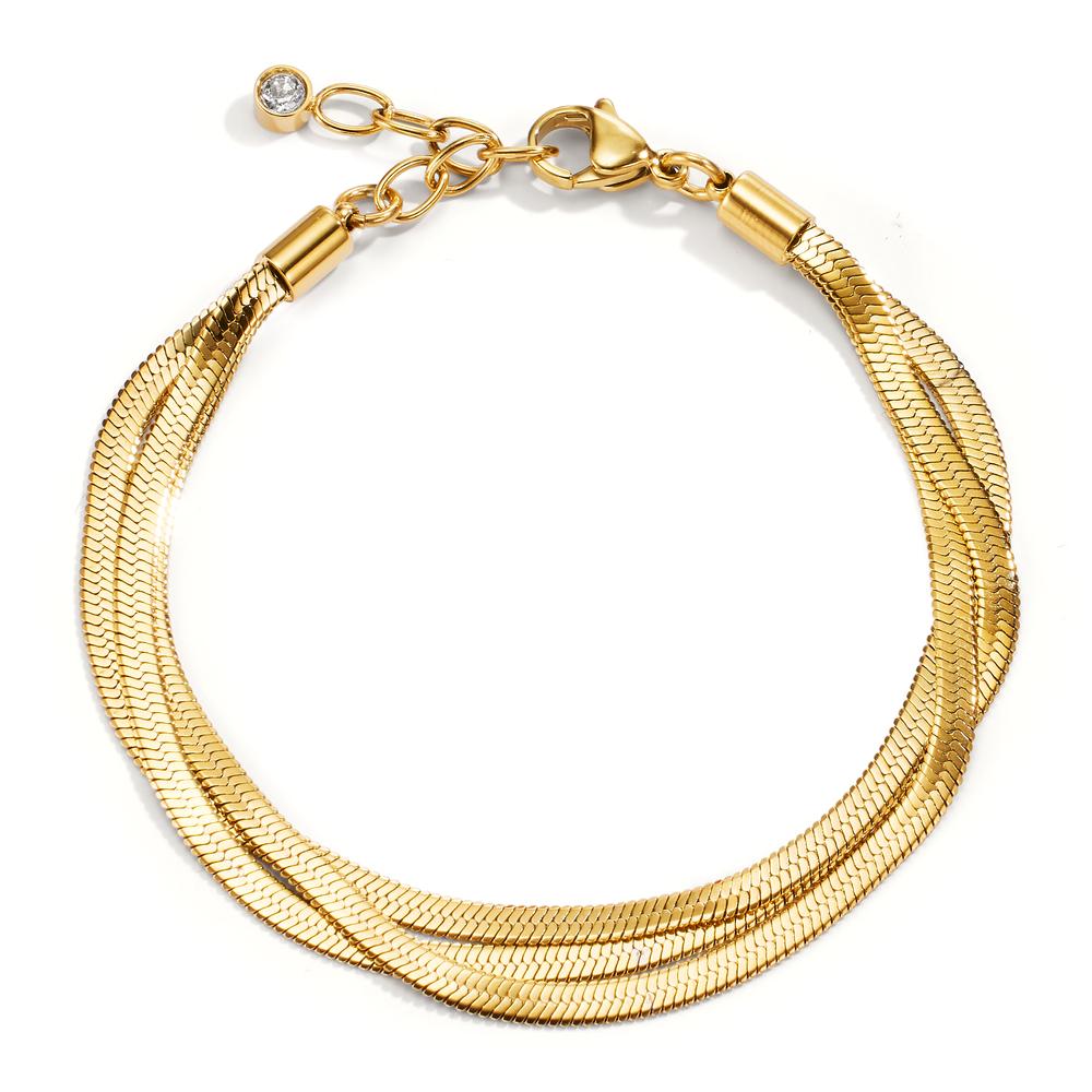 Armband Edelstahl gelb IP beschichtet 17.5-20.5 cm verstellbar-606797