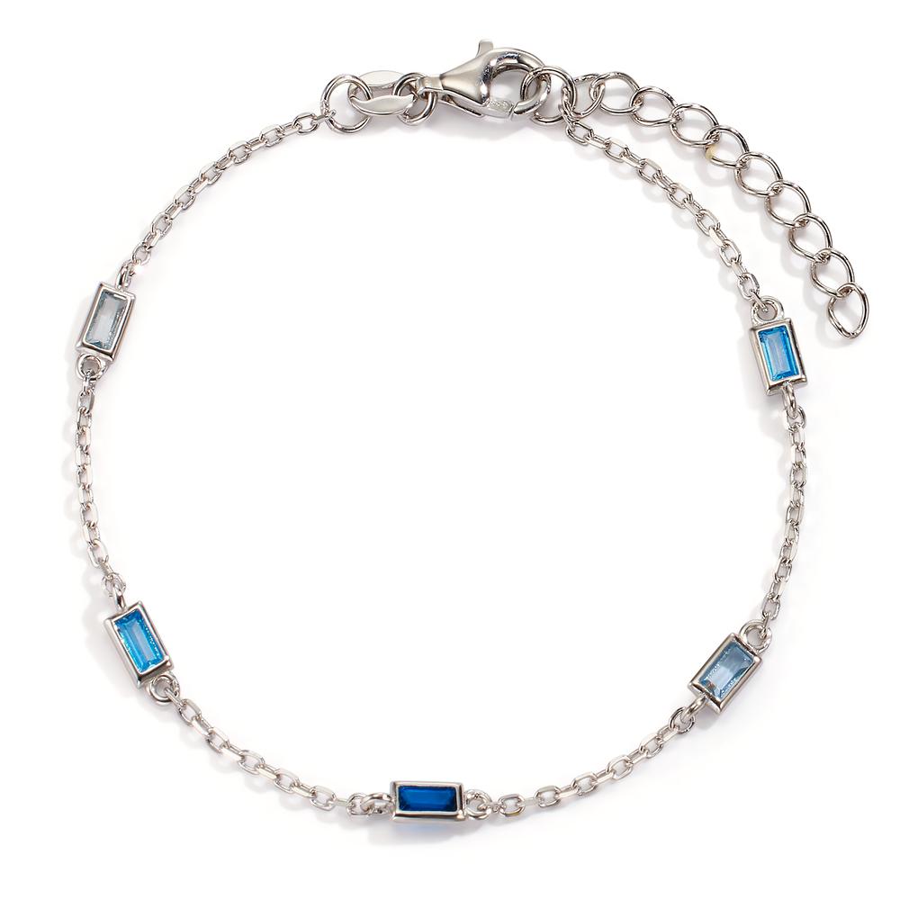 Armband Silber Zirkonia 5 Steine rhodiniert 16-19 cm verstellbar-606821