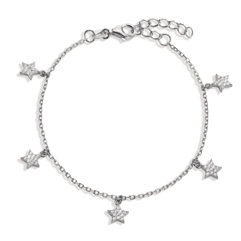 Armband Silber Zirkonia rhodiniert Stern 16-19 cm verstellbar-606986