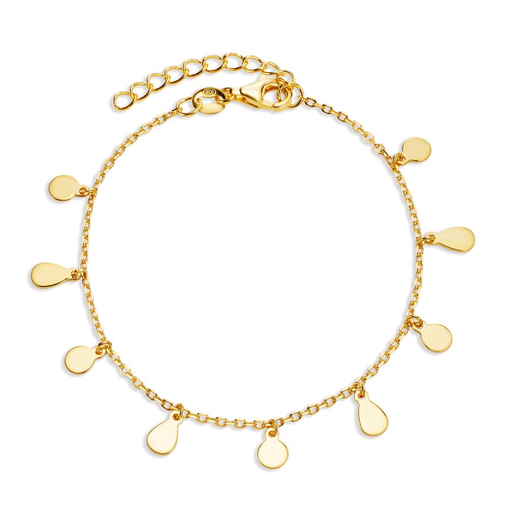 Armband Silber Zirkonia gelb vergoldet 16-19 cm verstellbar-606994