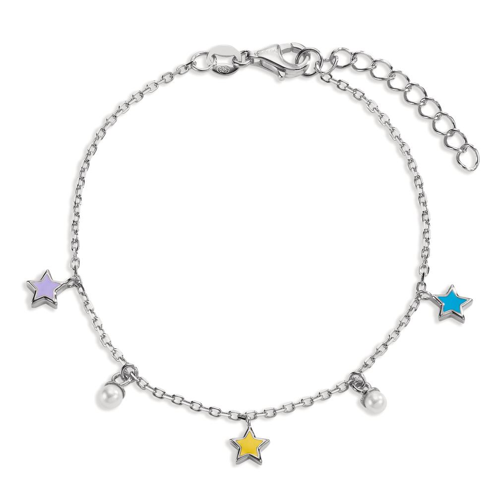 Armband Silber rhodiniert shining Pearls, 2 Perlen, 3.5 mm Stern 16-19 cm verstellbar-606998
