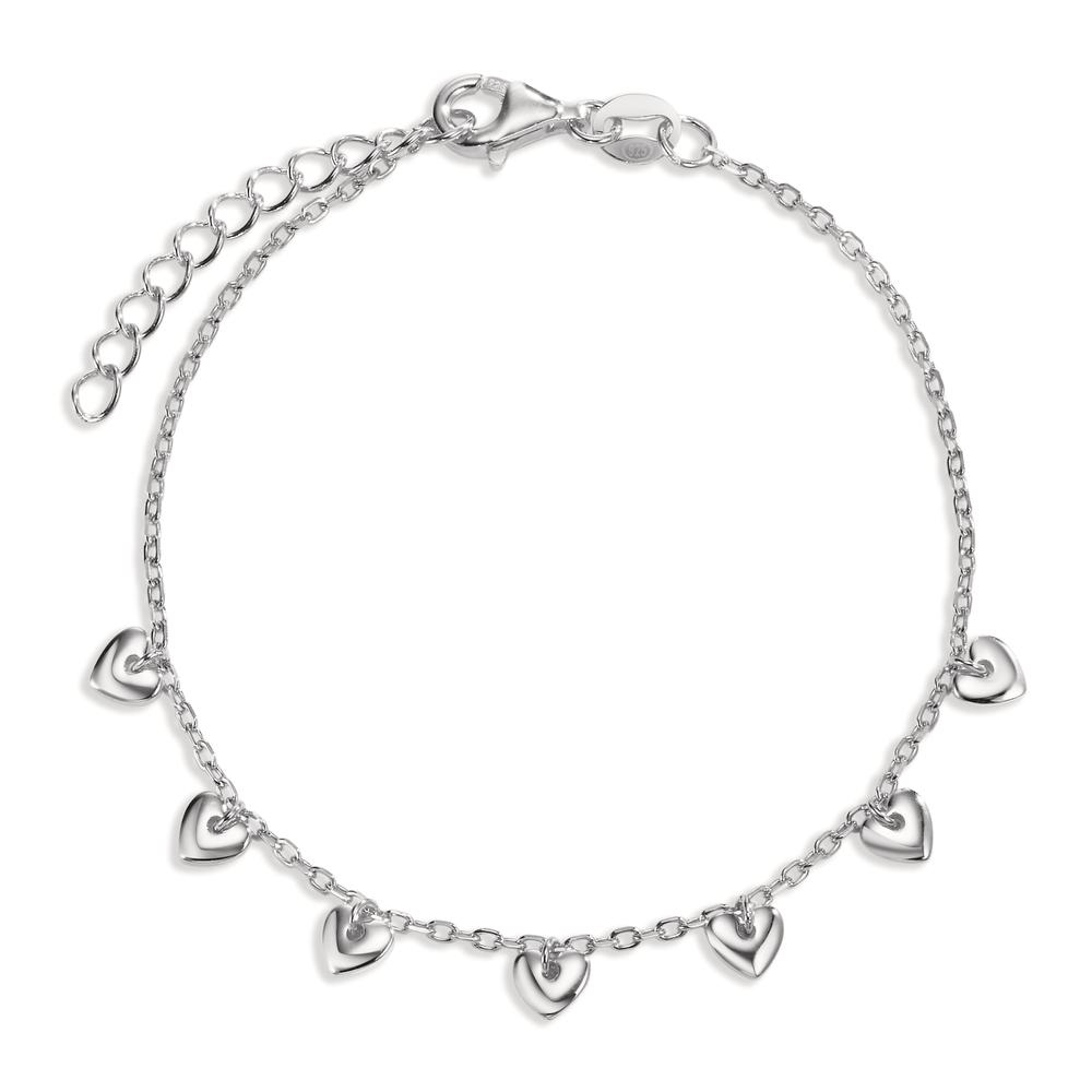 Armband Silber rhodiniert Herz 16-19 cm verstellbar-607001