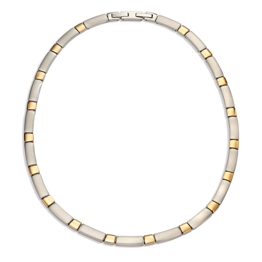 Collier Edelstahl gelb bicolor 45-47 cm verstellbar-607029