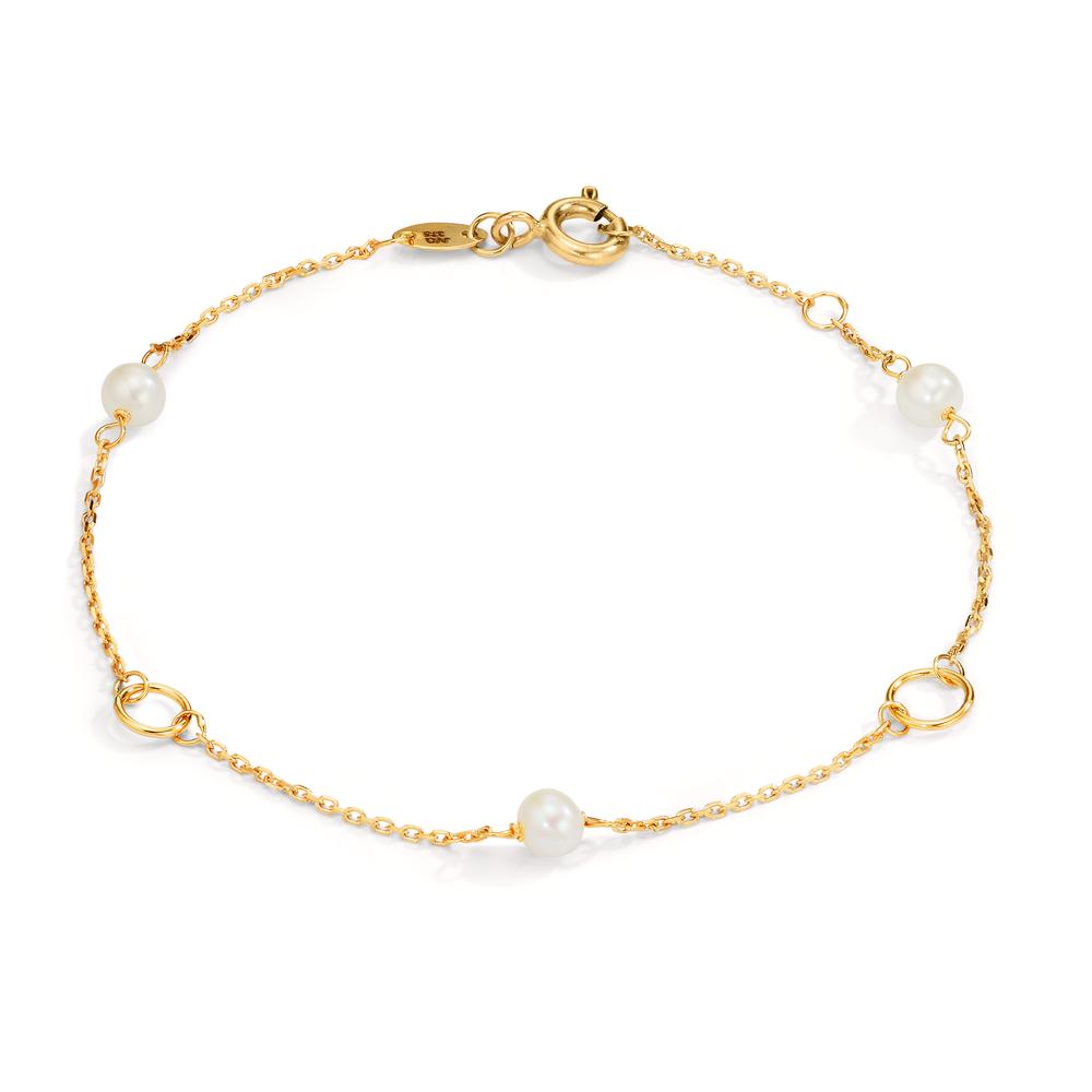 Armband 375/9 K Gelbgold Süsswasserzuchtperle 17-18.5 cm verstellbar-607124