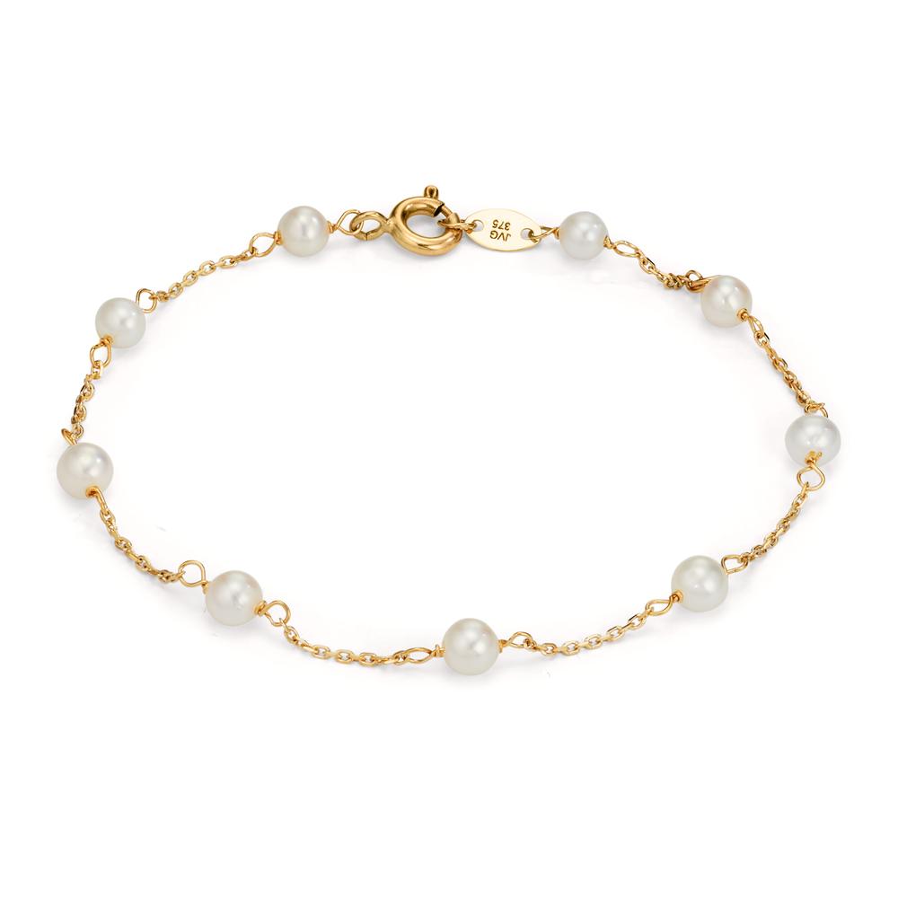 Armband 375/9 K Gelbgold Süsswasserzuchtperle 16-18.5 cm verstellbar-607125